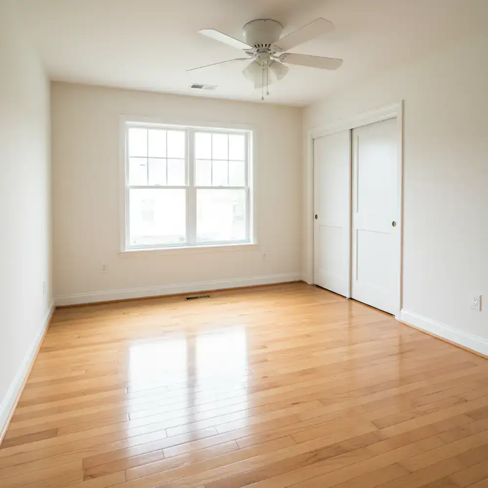 Spotless empty room after a DeepClean Crew move-out service